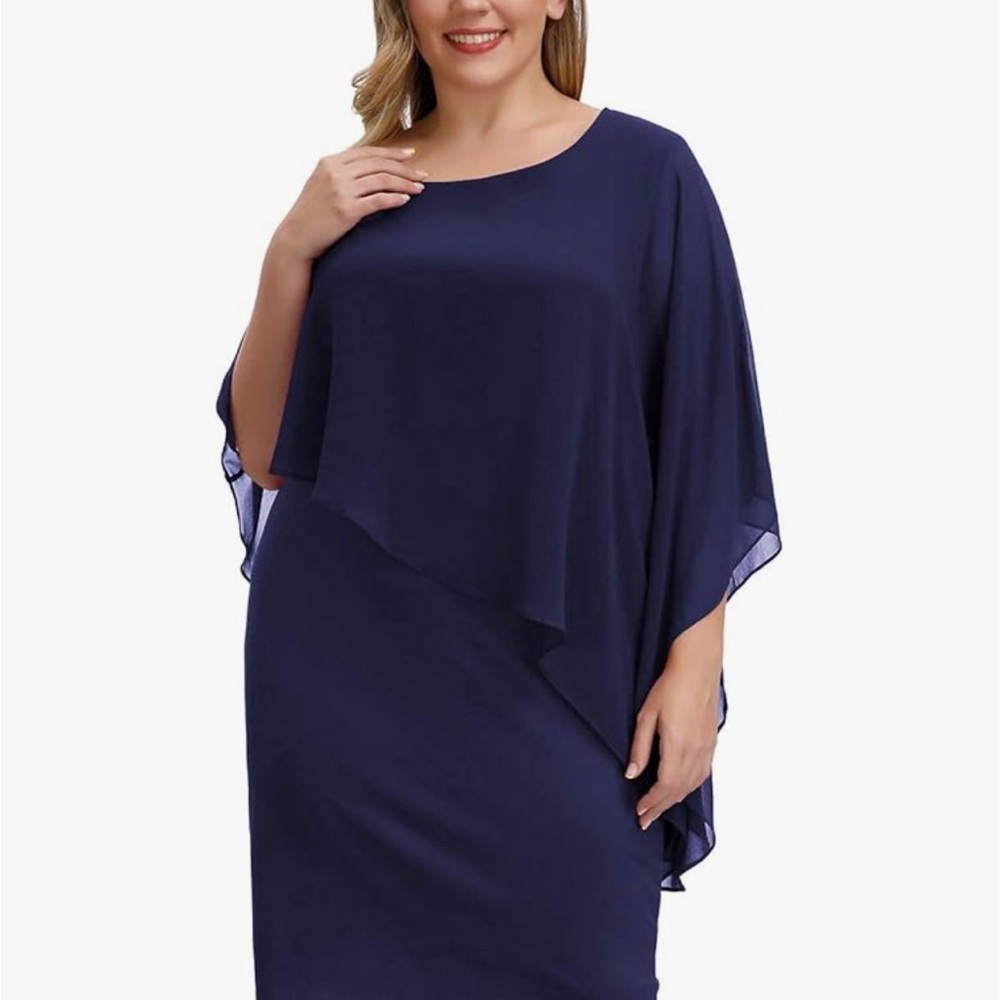 Elegant Navy Strapless Dress